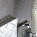 Felsstein Umbra in Dusche mit Unterputz Armaturen