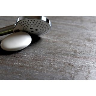 Duschrckwand 8 mm Universal, Hhe 255 cm, Breite 100 cm, Dekor Basalt, Oberflche Keramikstruktur