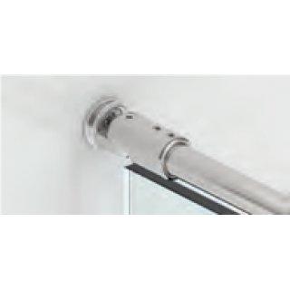 Wandhalter 180°  drehbar für Stabilisatorrohr Durchmesser 16 mm, silber glänzend