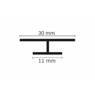 Verbindungsprofil  für 4 mm SPA Multiboard, schwarz matt, Länge 280 cm