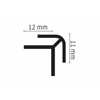 Aueneckprofil fr 4 mm SPA Multiboard, silber eloxiert, Lnge 280 cm