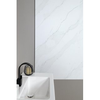 SPA Multiboard 4 mm,Höhe 280 cm, Breite123 cm, Dekor Marmor Bianco, Oberfläche Steinstruktur