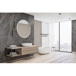 SPA Multiboard 4 mm,H�he 280 cm, Breite123 cm, Dekor Marmor Platinbraun, Oberfl�che Steinstruktur