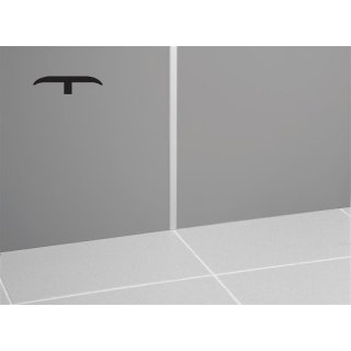 T-Profil fr 3 mm Sanierungsrckwand, 14 x 2 mm, silber eloxiert, Lnge 270 cm